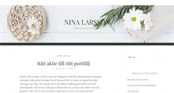 Desktop Screenshot of ninalarsson.com